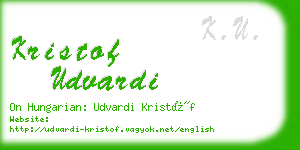 kristof udvardi business card